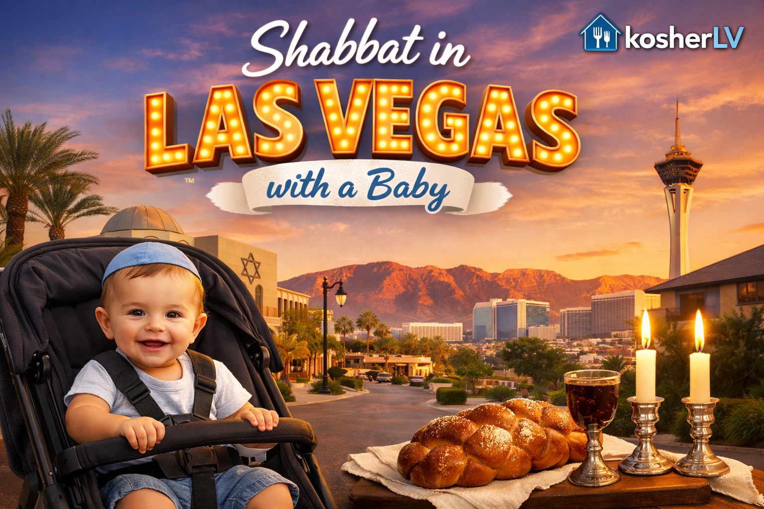 Traveling to Las Vegas for Shabbat with a Baby 👶🕯️